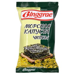 Хрустящие чипсы со вкусом морской капусты, Бингрэ (Binggrae), 40 г