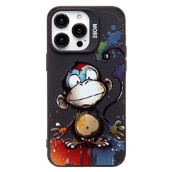 Чехол-накладка - SC335 для "Apple iPhone 14 Pro Max"  (обезьяна) (black) (233101)