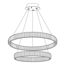 Citilux Чезаре CL338281 LED Люстра хрустальная с пультом Хром