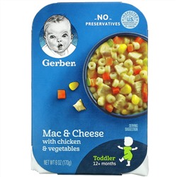 Gerber, Mac & Cheese with Chicken & Vegetables, Toddler, 12+ Months, 6 oz (170 g)