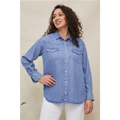 Рубашка женская, размер 42, цвет голубой